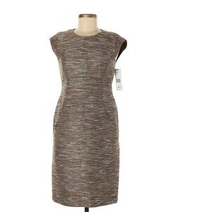 NEW Lafayette 148 New York Solid Tan Casual Dress P227